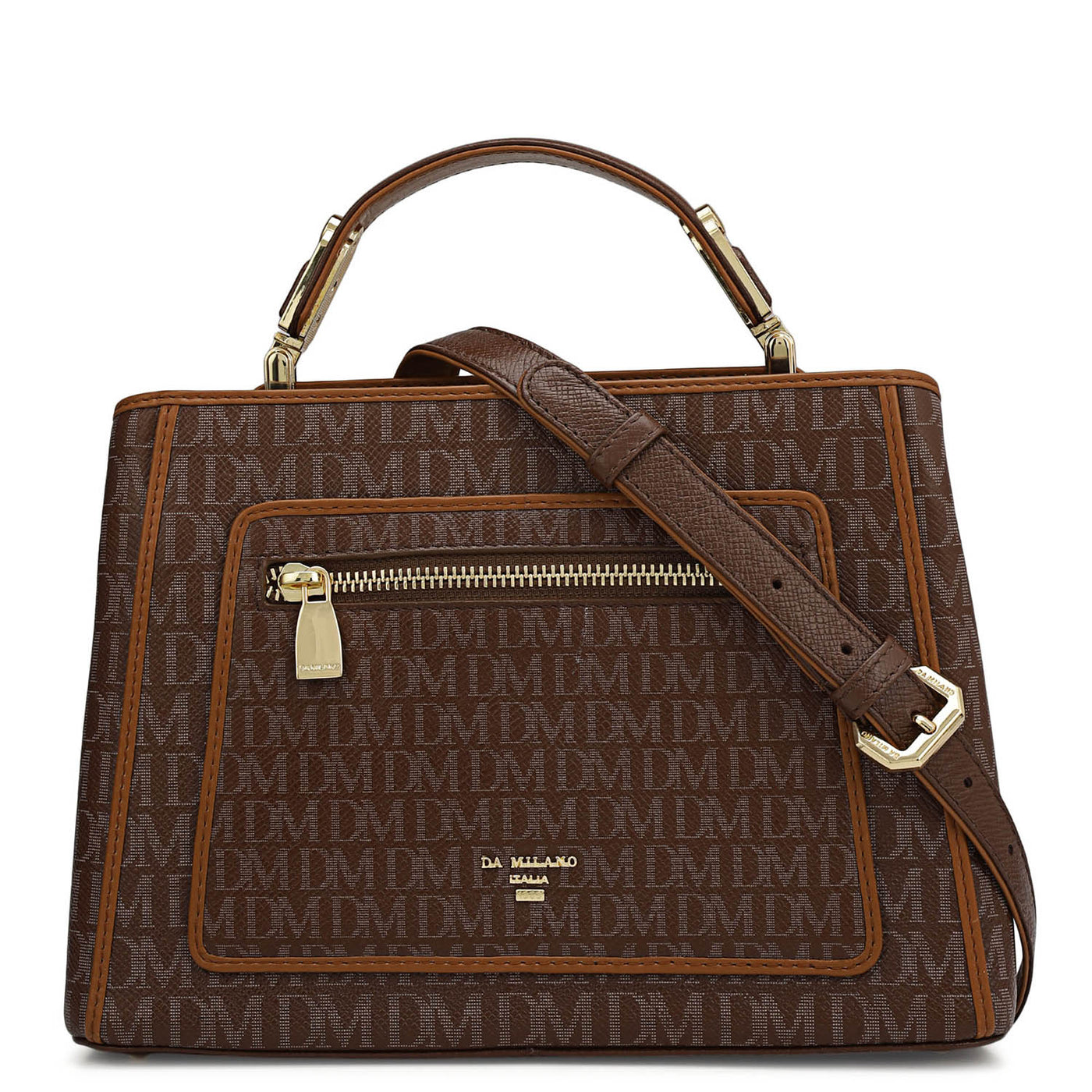 Small Monogram Leather Satchel - Date