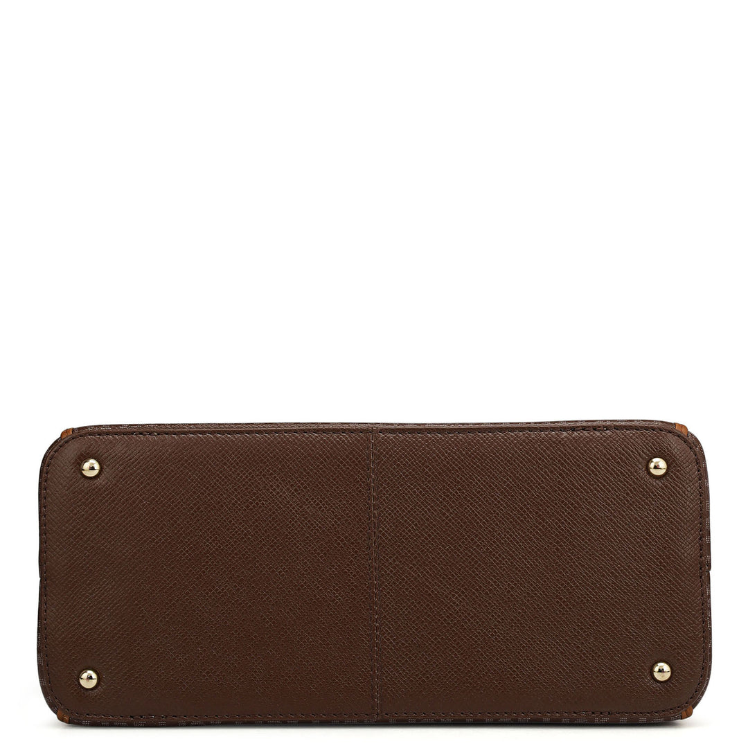 Small Monogram Leather Satchel - Date