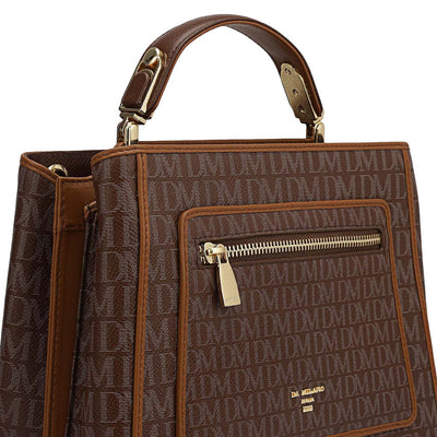 Small Monogram Leather Satchel - Date