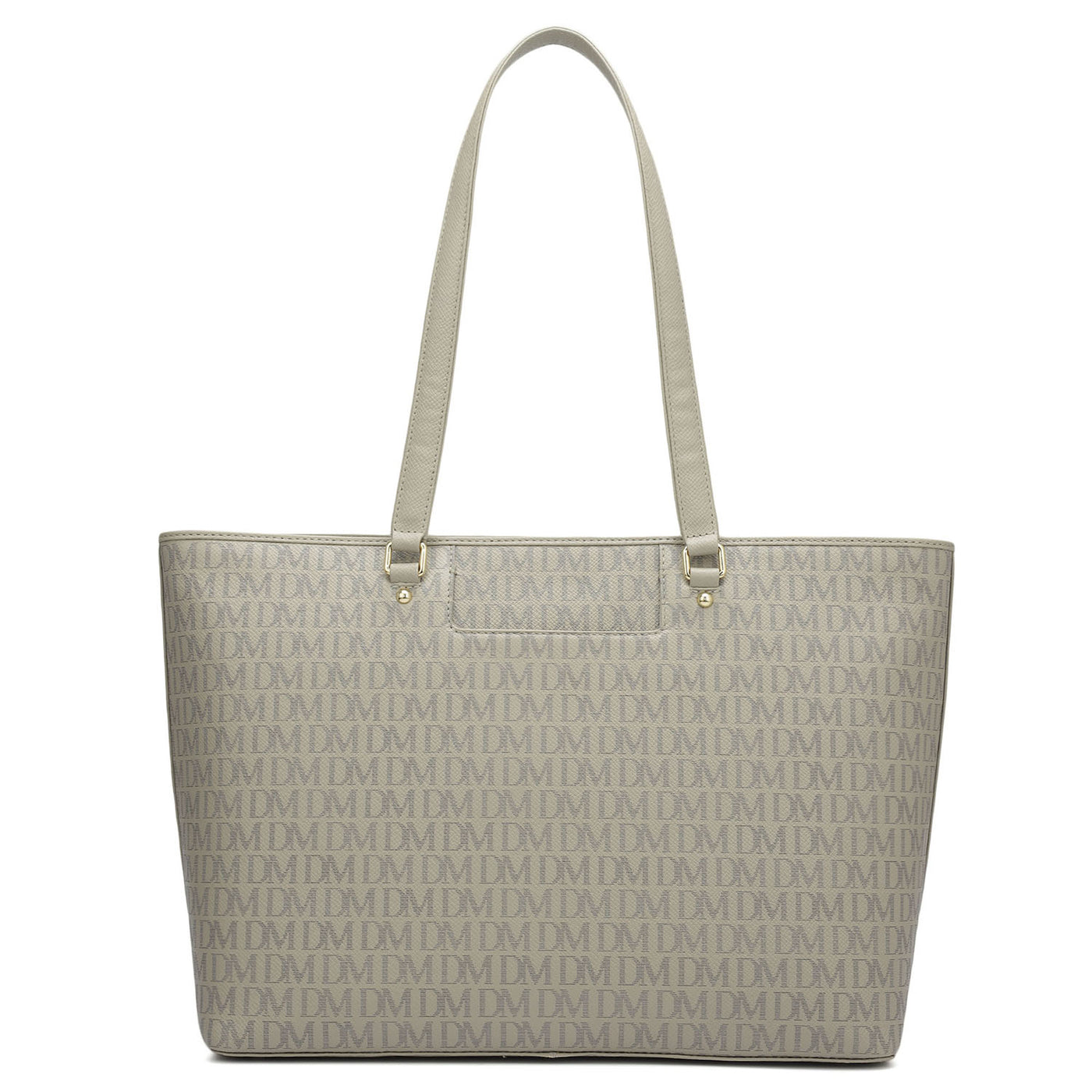 Large Monogram Franzy Leather Tote - Chalk