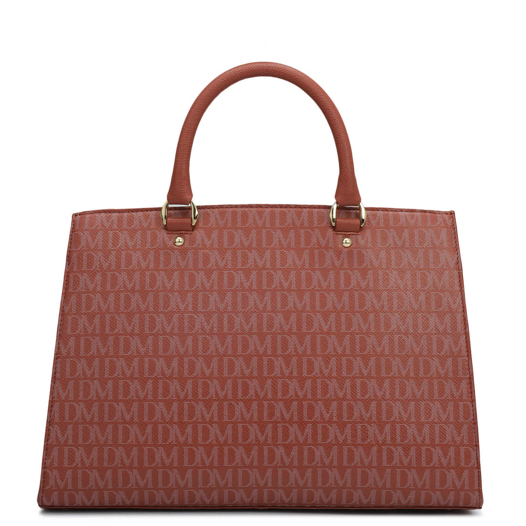 Medium Monogram Franzy Leather Satchel - Brick