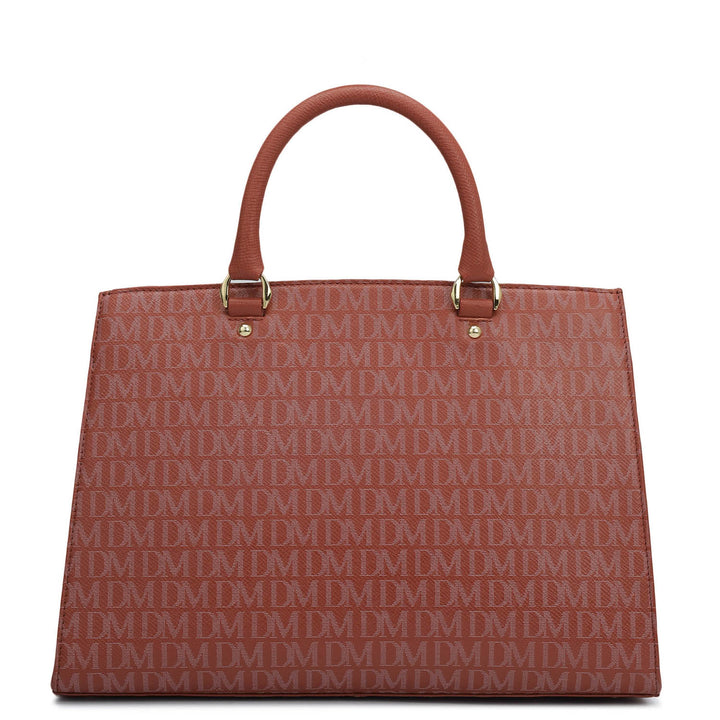 Medium Monogram Franzy Leather Satchel - Brick
