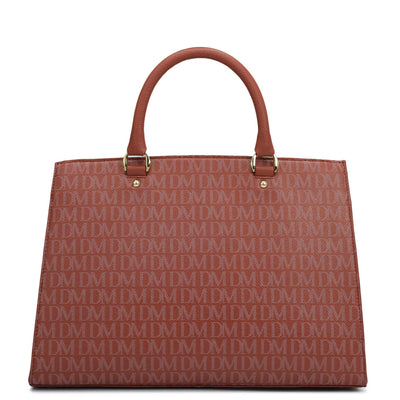 Medium Monogram Franzy Leather Satchel - Brick