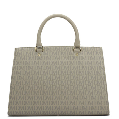 Medium Monogram Franzy Leather Satchel - Chalk