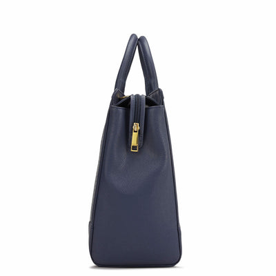 Large Croco Franzy Leather Satchel - Stardust