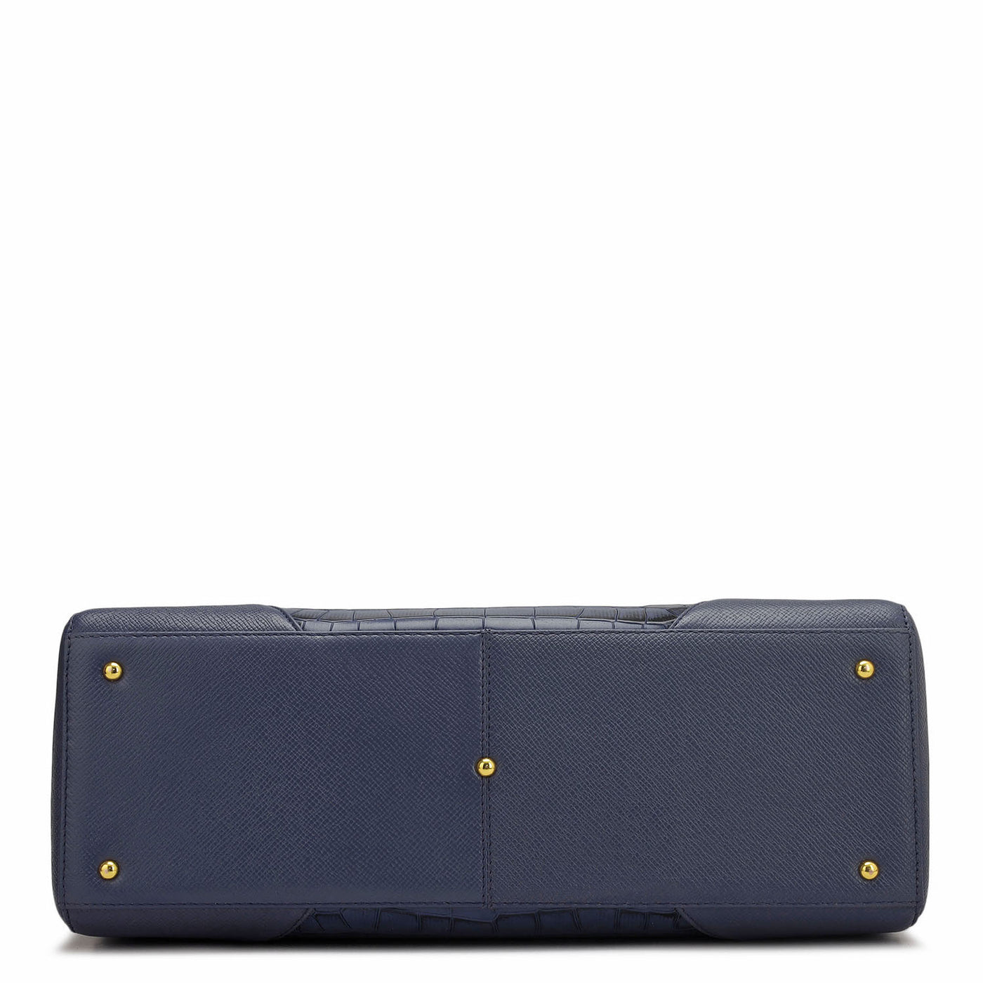 Large Croco Franzy Leather Satchel - Stardust