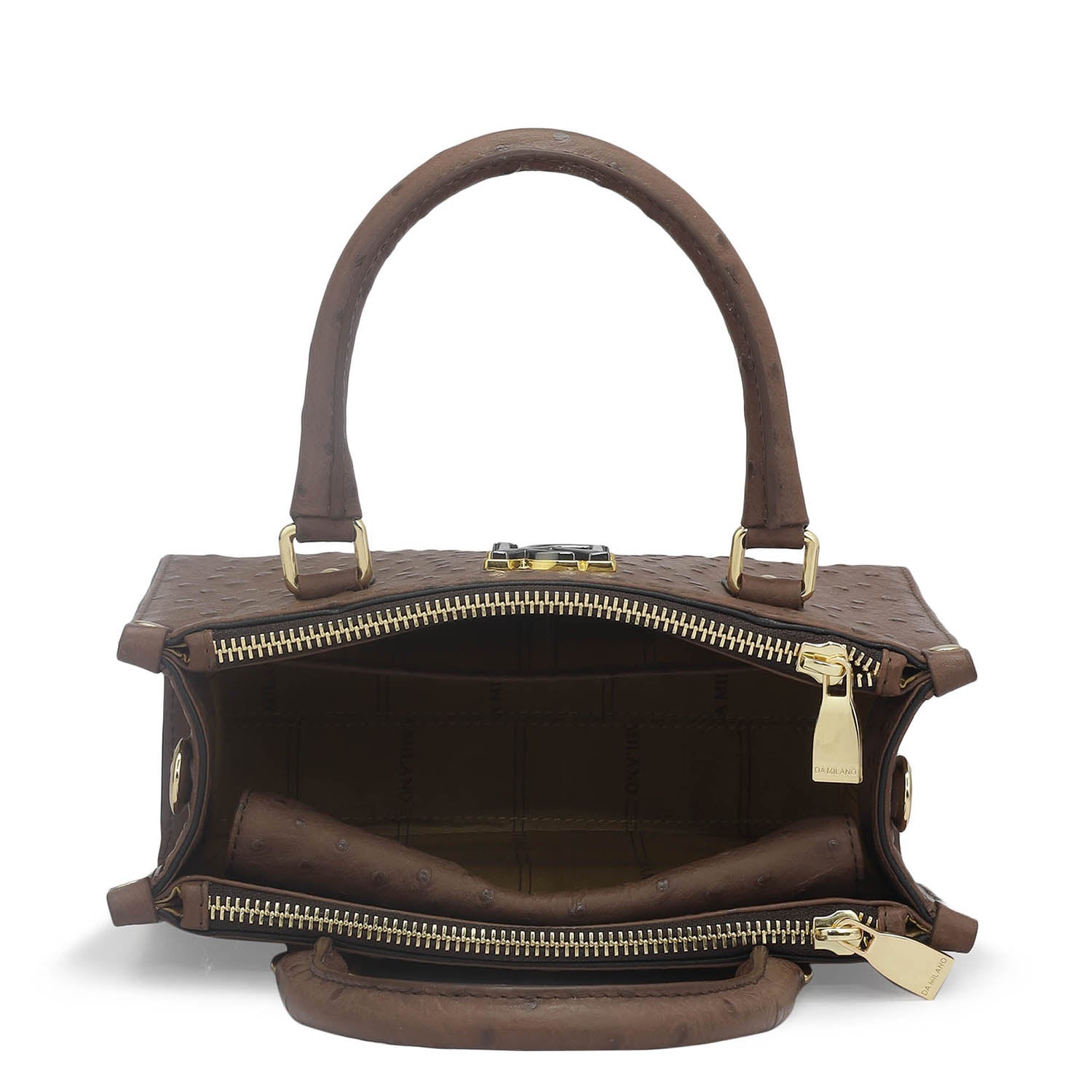 DA MILANO レザーバッグ Small Croco Leather Shoulder Bag - Brown – Da Milano