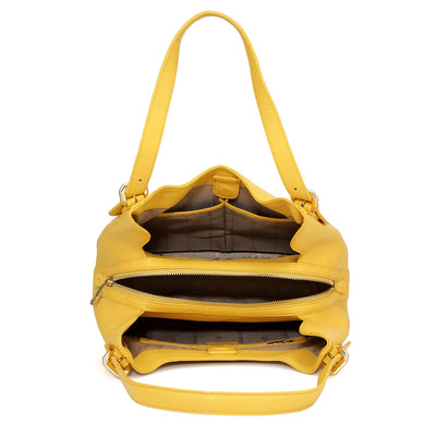 Medium Wax Leather Hobo - Mimosa