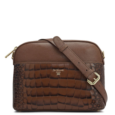 Small Croco Franzy Leather Sling - Date