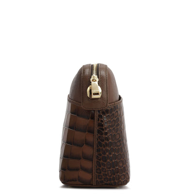 Small Croco Franzy Leather Sling - Date