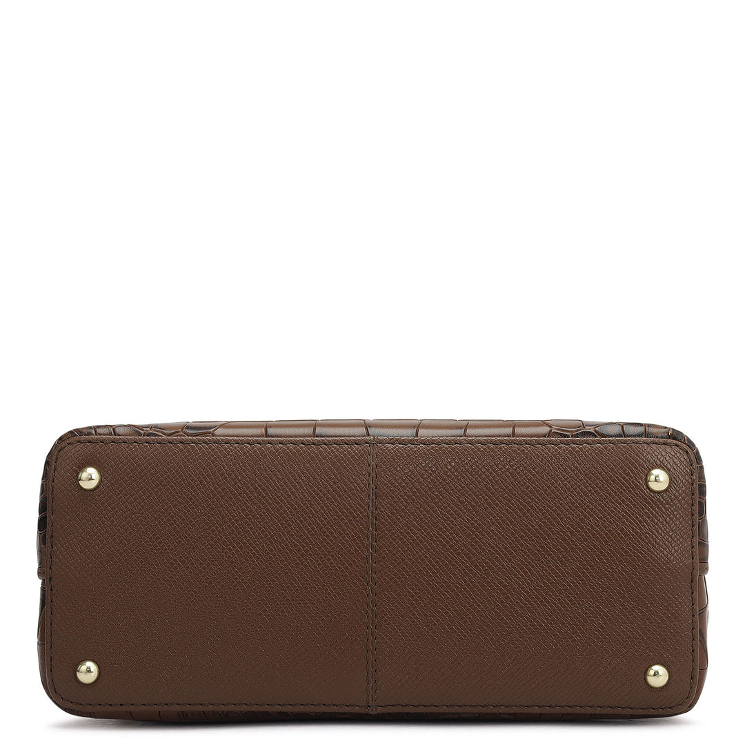 Small Croco Franzy Leather Sling - Date