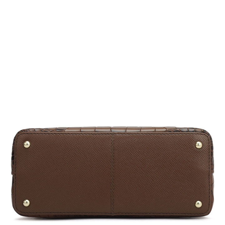 Small Croco Franzy Leather Sling - Date