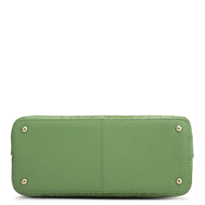Small Croco Franzy Leather Sling - Kiwi