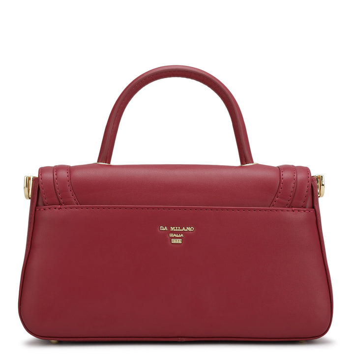 Small Plain Leather Satchel - Plumberry