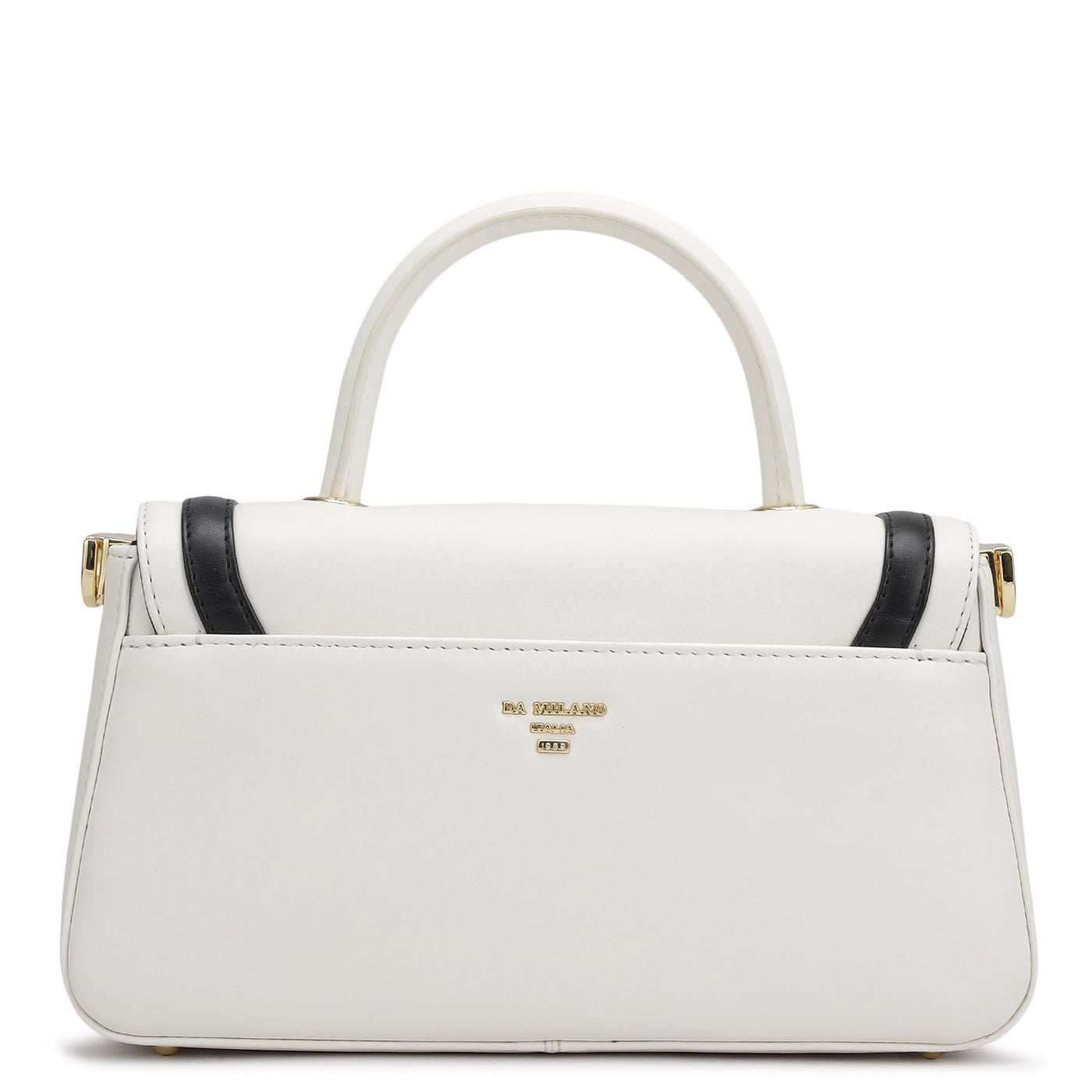 Small Plain Leather Satchel - Snow
