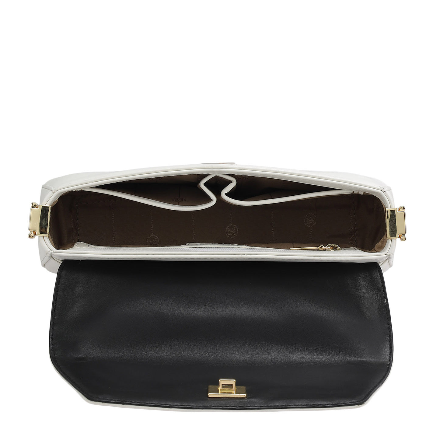 Small Plain Leather Satchel - Snow