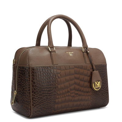 Medium Croco Franzy Leather Satchel - Date