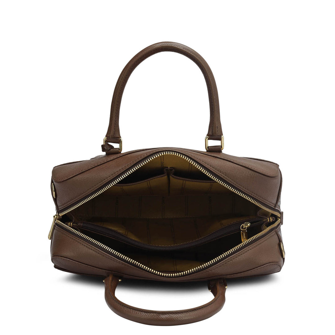 Medium Croco Franzy Leather Satchel - Date