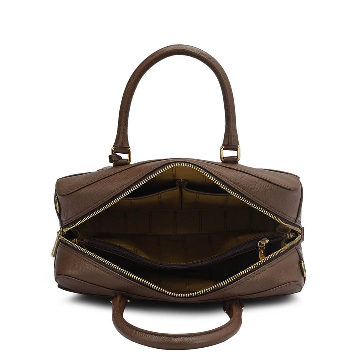 Medium Croco Franzy Leather Satchel - Date