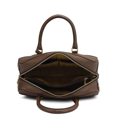 Medium Croco Franzy Leather Satchel - Date