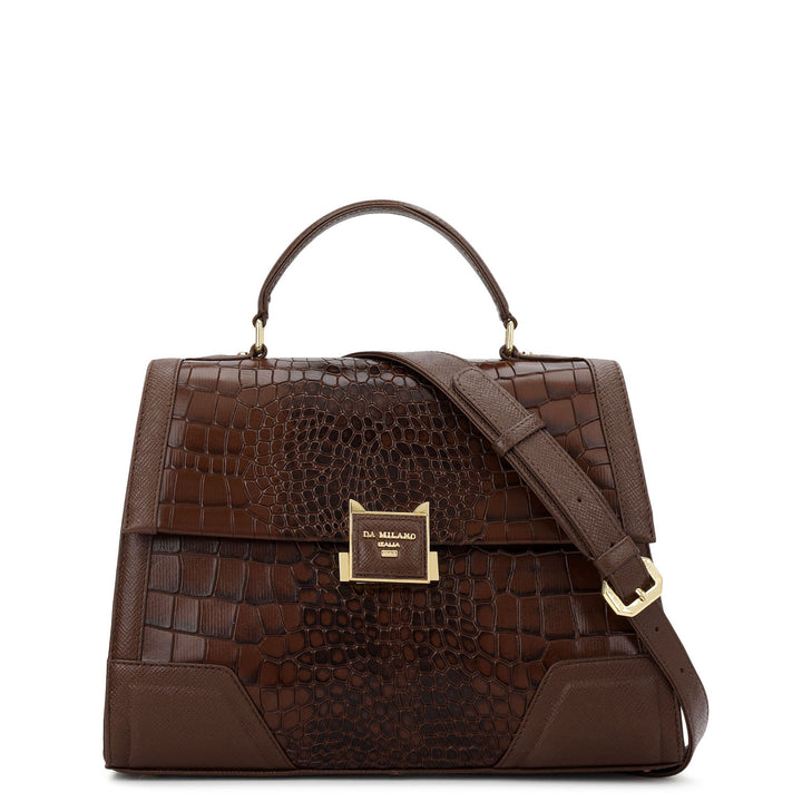 Classic Top Handle Bag (S) - Walnut