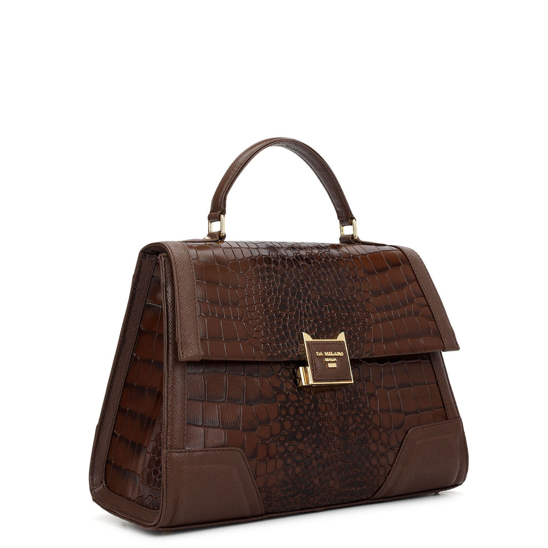 Classic Top Handle Bag (S) - Walnut