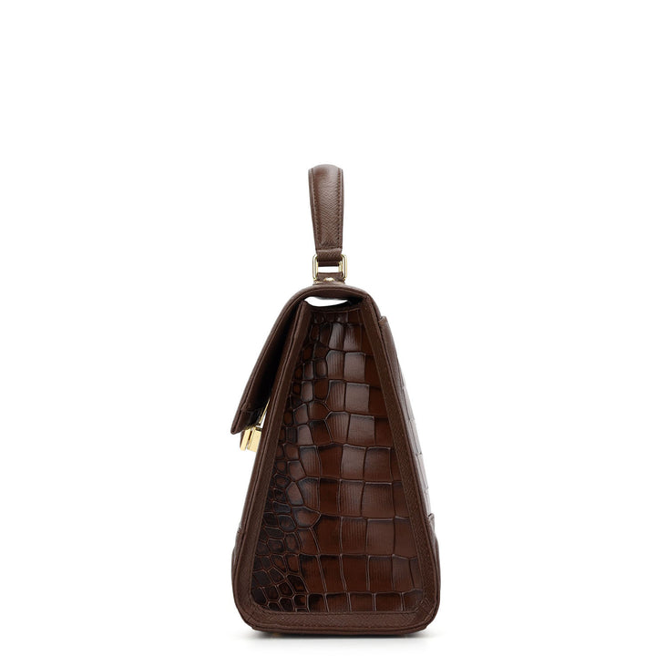 Classic Top Handle Bag (S) - Walnut