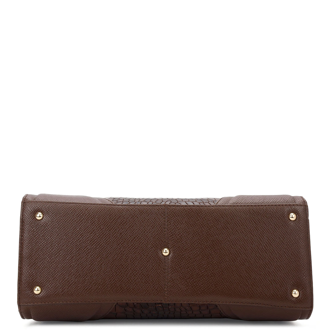 Classic Top Handle Bag (S) - Walnut
