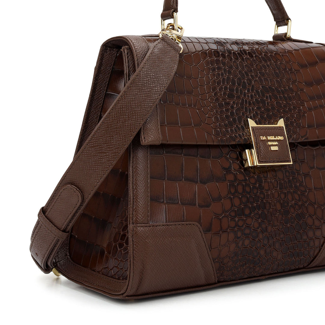 Classic Top Handle Bag (S) - Walnut