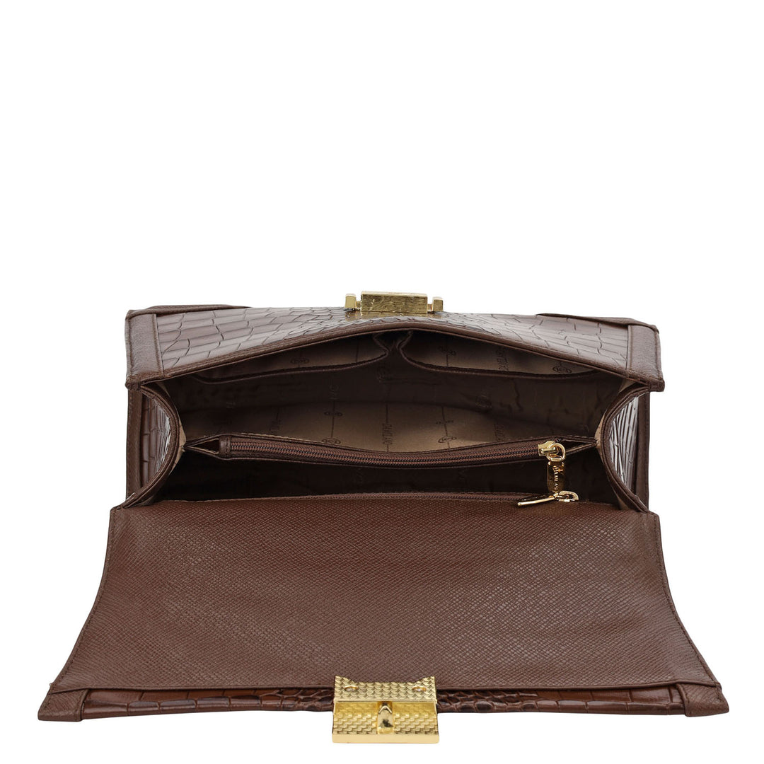Classic Top Handle Bag (S) - Walnut