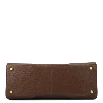 Medium Croco Franzy Leather Satchel - Date