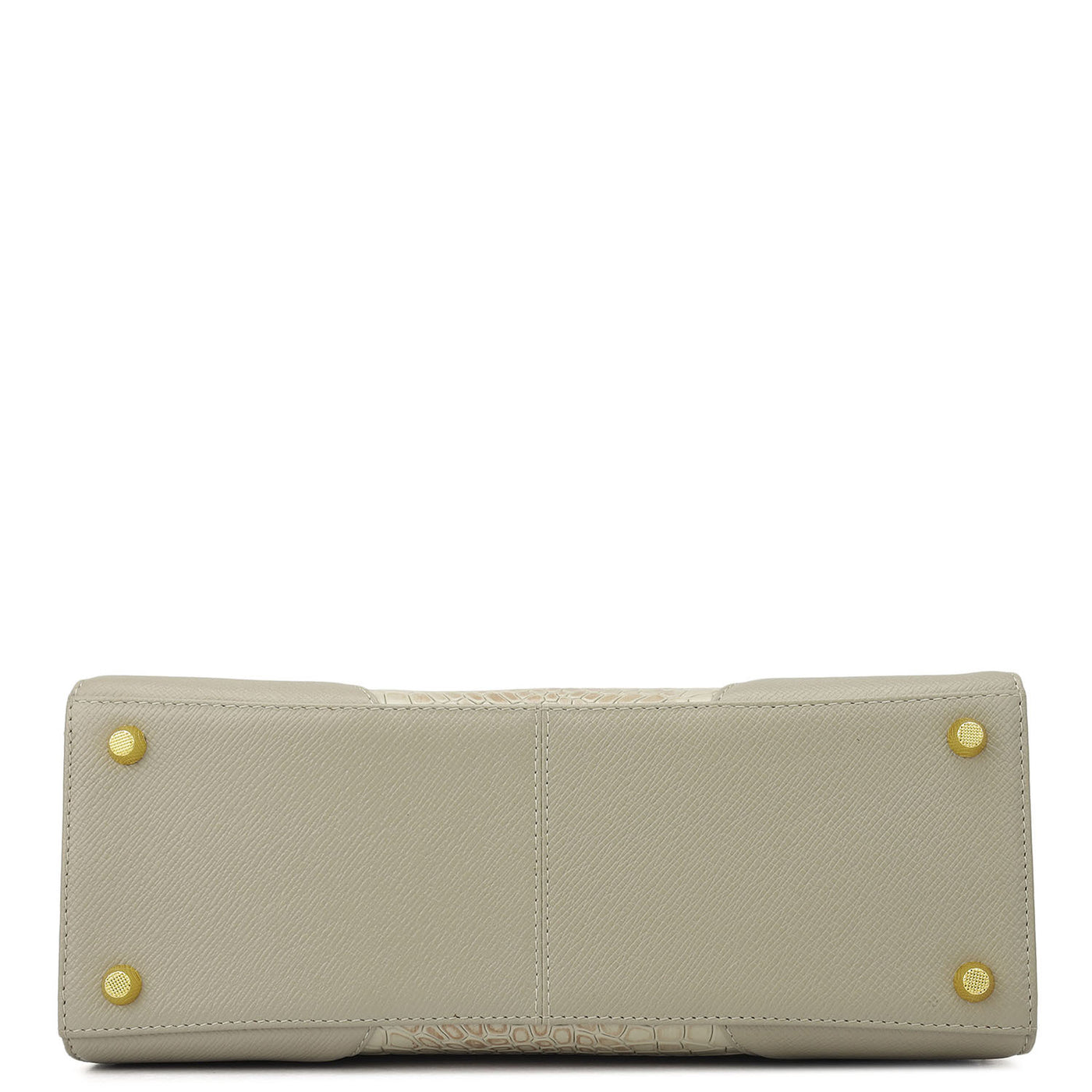Medium Croco Franzy Leather Satchel - Frost