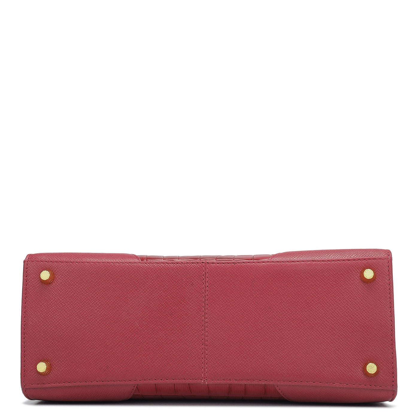 Medium Croco Franzy Leather Satchel - Plumberry