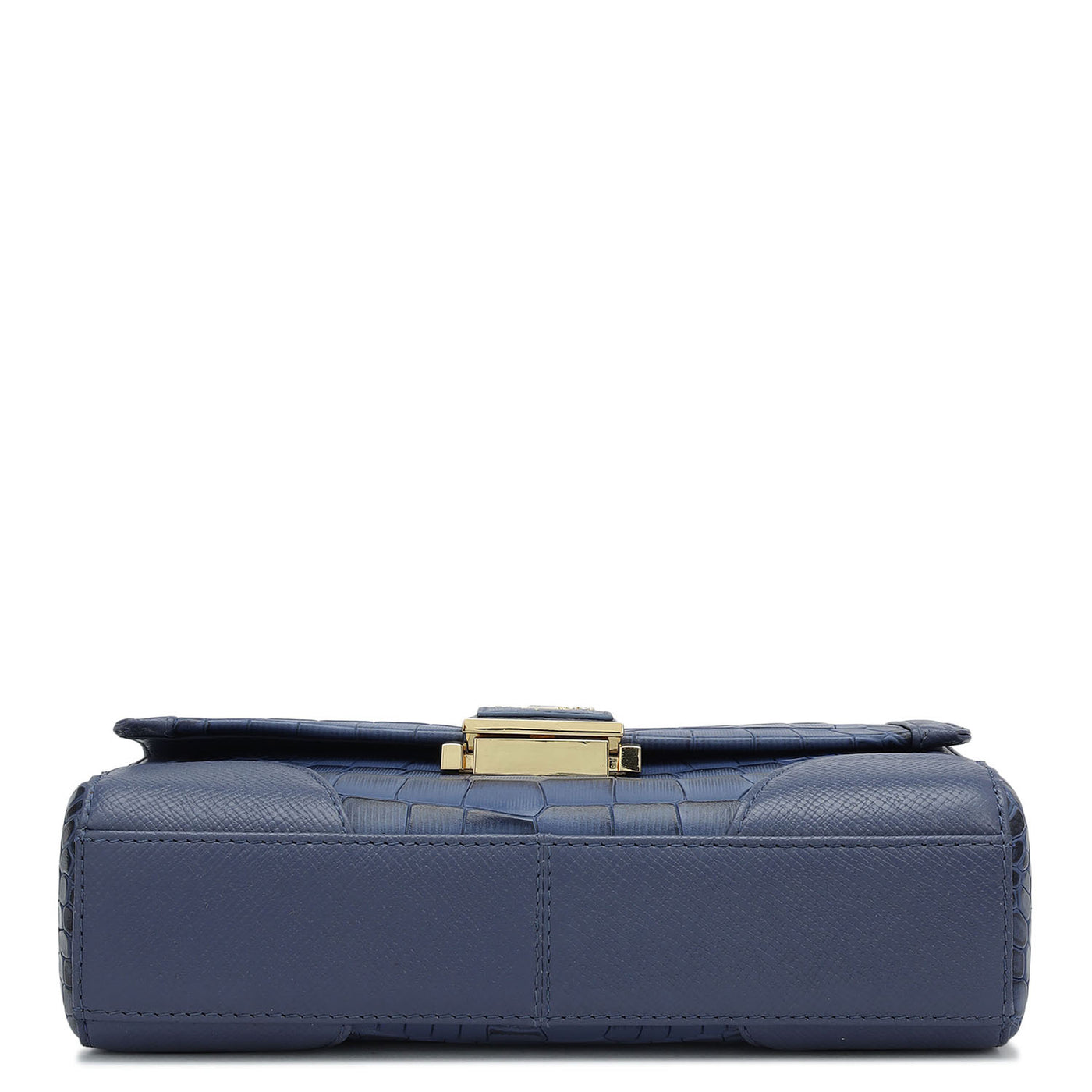 Small Croco Franzy Leather Baguette  - Stardust