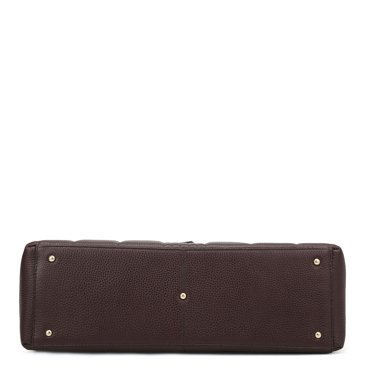 Large Wax Stripe Leather Book Tote - Berry