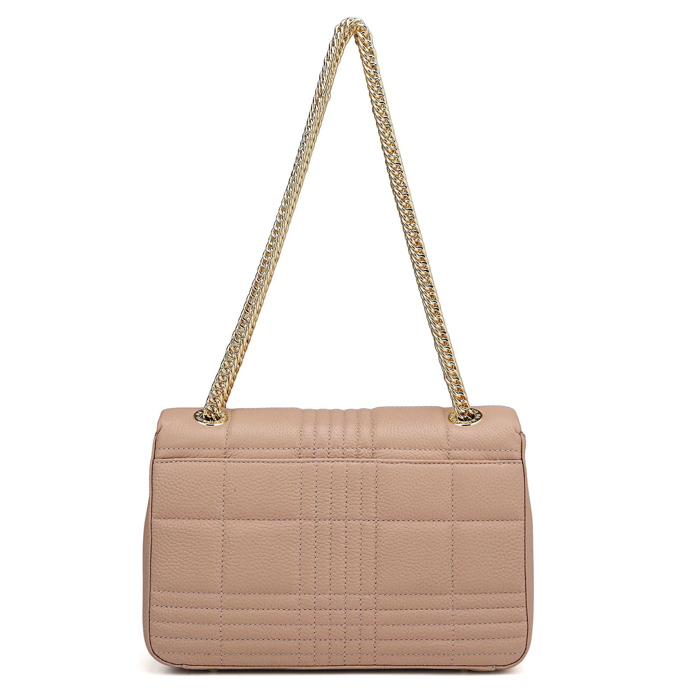Medium Wax Stripe Leather Shoulder Bag - Feather