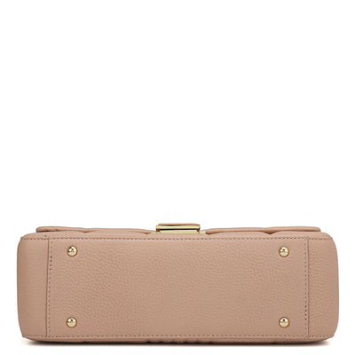 Medium Wax Stripe Leather Shoulder Bag - Feather
