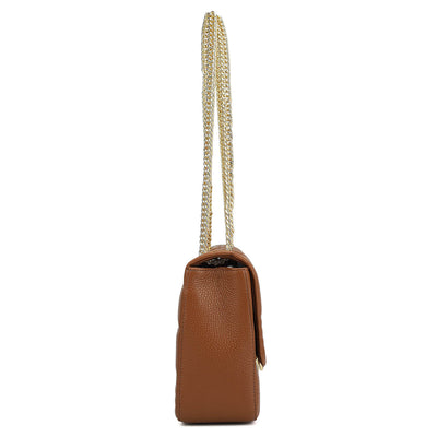 Medium Wax Stripe Leather Shoulder Bag - Woddy