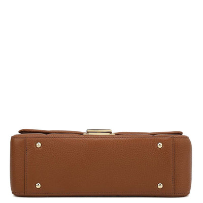 Medium Wax Stripe Leather Shoulder Bag - Woddy