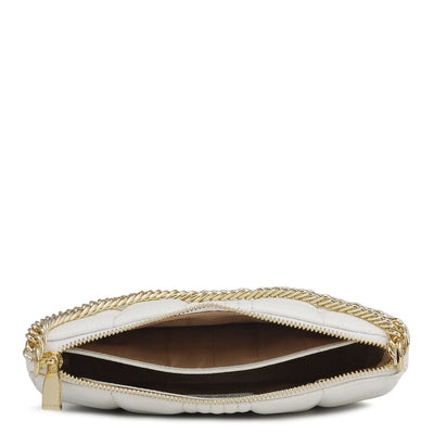 Small Wax Stripe Leather Shoulder Bag - Purity