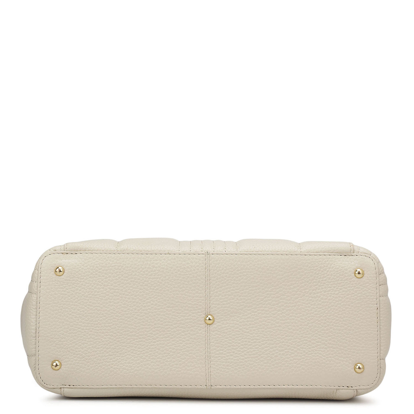 Medium Wax Stripe Leather Tote - Butter