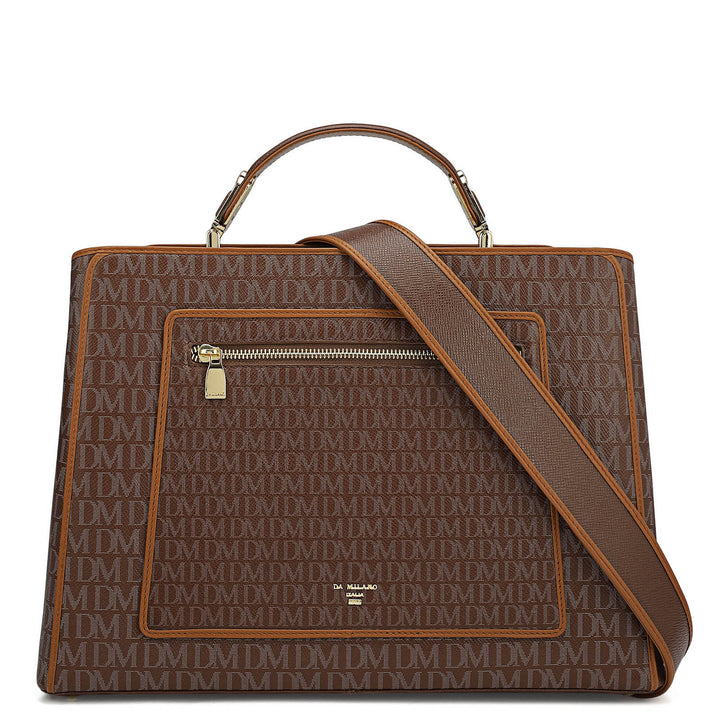 Medium Monogram Leather Book Tote   - Date
