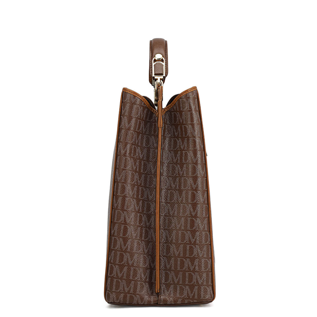 Medium Monogram Leather Book Tote   - Date