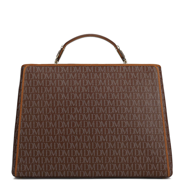 Medium Monogram Leather Book Tote   - Date