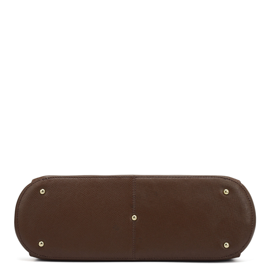 Small Franzy Leather Tote - Date
