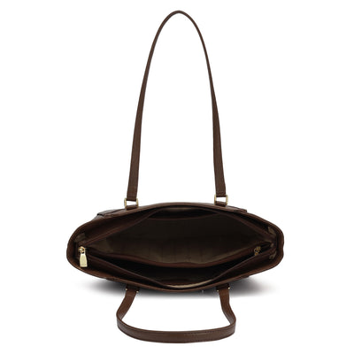 Small Franzy Leather Tote - Date