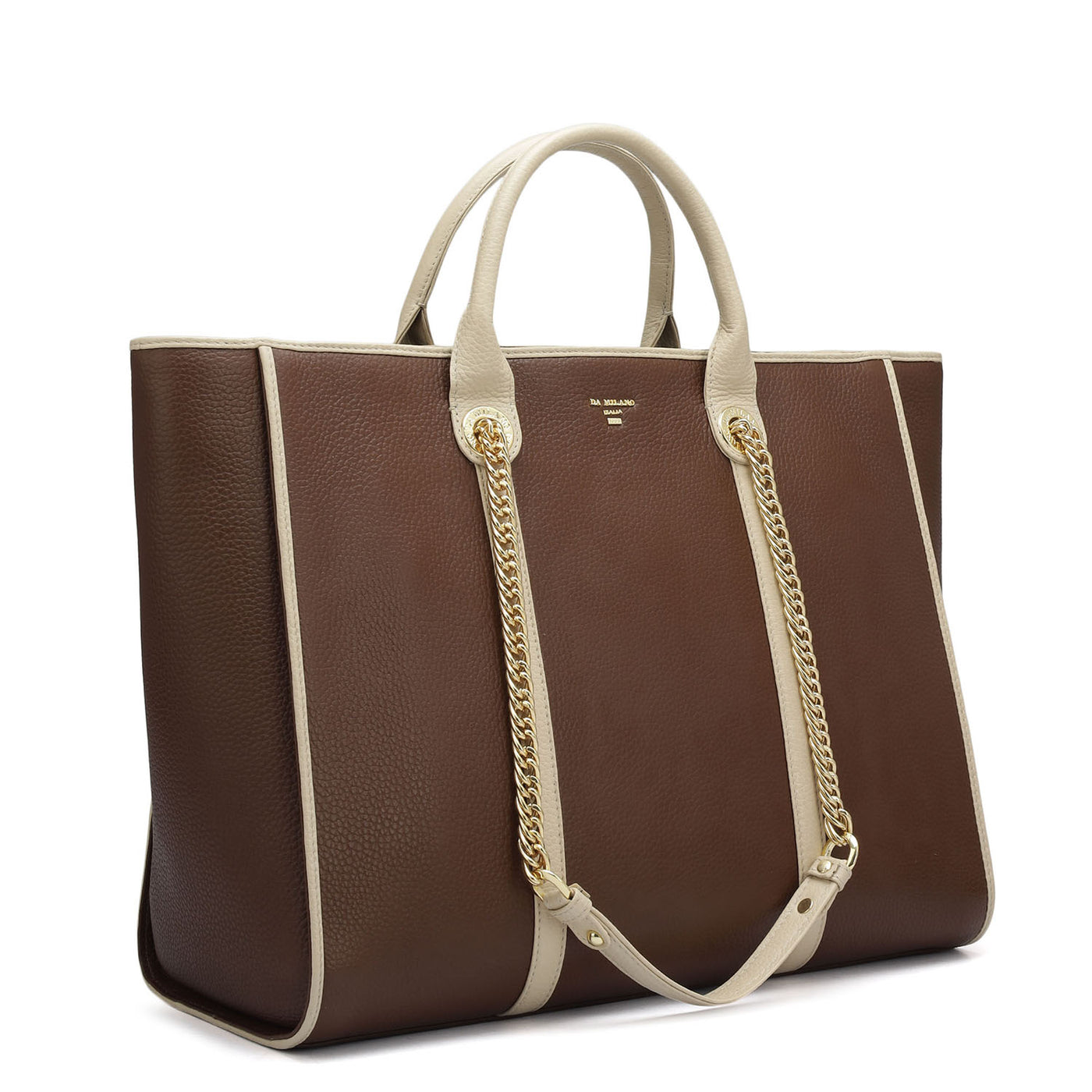 Large Wax Leather Satchel - Espresso
