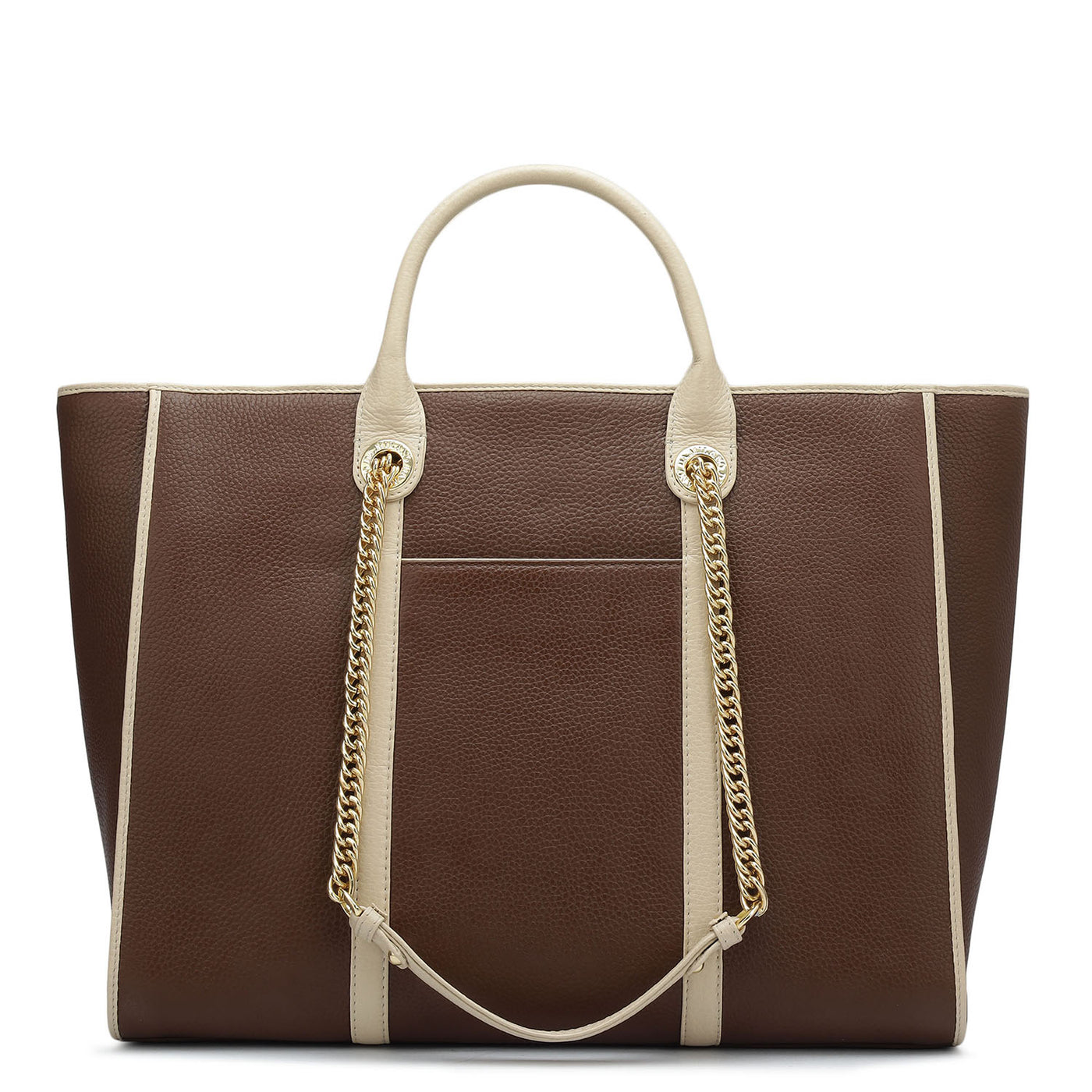 Large Wax Leather Satchel - Espresso