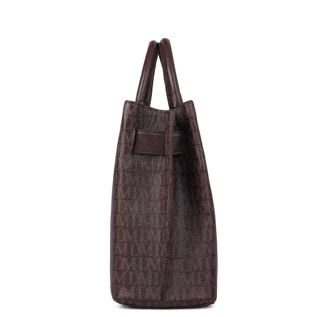 Medium Monogram Leather Satchel - Date