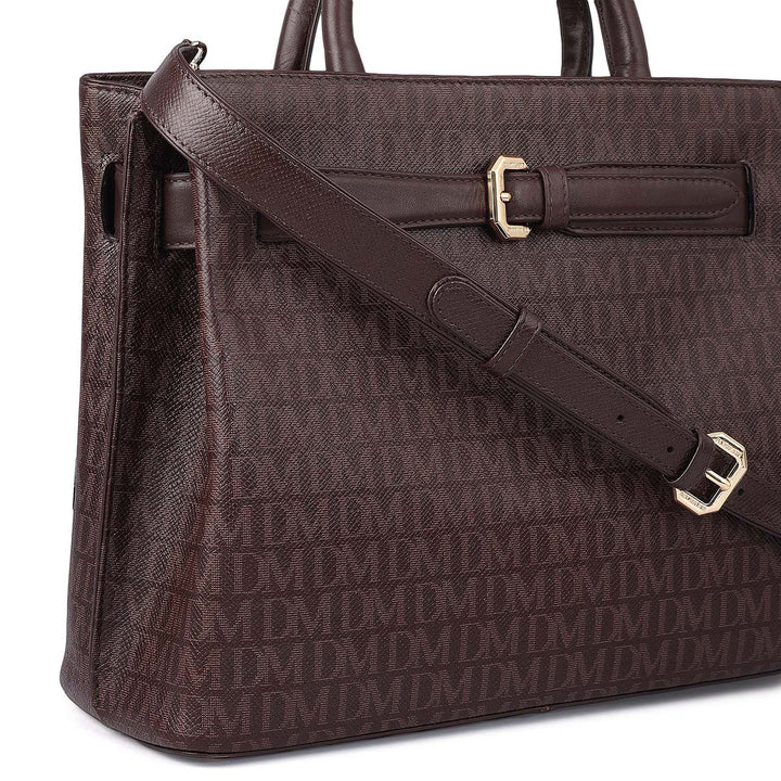 Medium Monogram Leather Satchel - Date